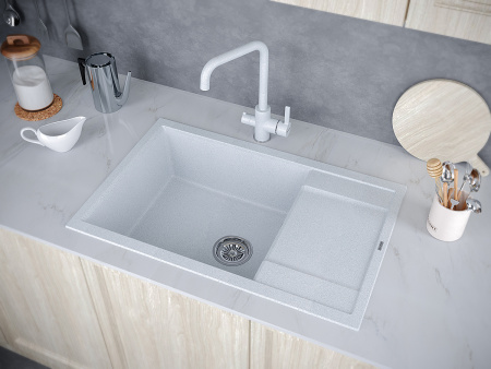 Кухонная мойка Paulmark FLUGEN 60 PM317850-GR 80х50 цвет серый